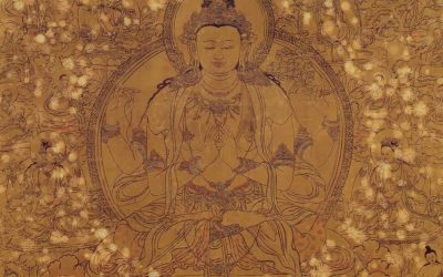 金菩提禪師:四臂觀音古唐卡